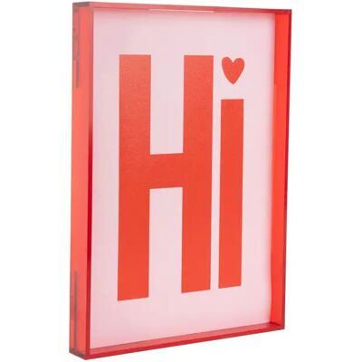Décoration murale Present Time Hi Rouge 22x31x3 cm - Publicité Décoration murale Present Time Hi Rouge 22x31x3 cm - Publicité