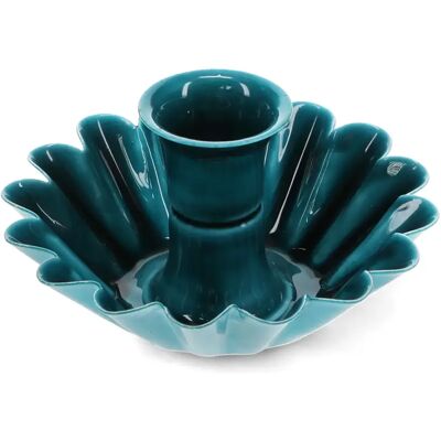 Bougeoir fleur en émail Rex London Bleu 10,6 cm x 10,6 cm x 5,5 cm - Publicité Bougeoir fleur en émail Rex London Bleu 10,6 cm x 10,6 cm x 5,5 cm - Publicité