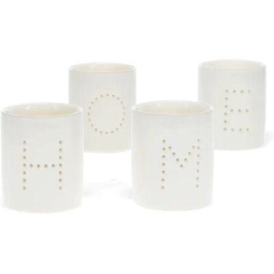 Photophore Rex London Home (x4) Blanc TU - Publicité Photophore Rex London Home (x4) Blanc TU - Publicité