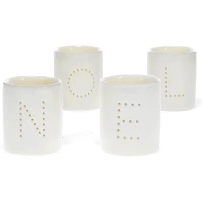 Photophore Rex London Noel (x4) Blanc TU - Publicité Photophore Rex London Noel (x4) Blanc TU - Publicité