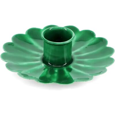 Bougeoir fleur plat en émail Rex London Vert 9,3 cm x 9,3 cm x 2,5 cm - Publicité Bougeoir fleur plat en émail Rex London Vert 9,3 cm x 9,3 cm x 2,5 cm - Publicité