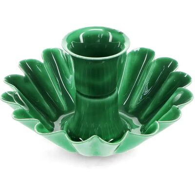 Bougeoir fleur en émail Rex London Vert 10,6 cm x 10,6 cm x 5,5 cm - Publicité Bougeoir fleur en émail Rex London Vert 10,6 cm x 10,6 cm x 5,5 cm - Publicité