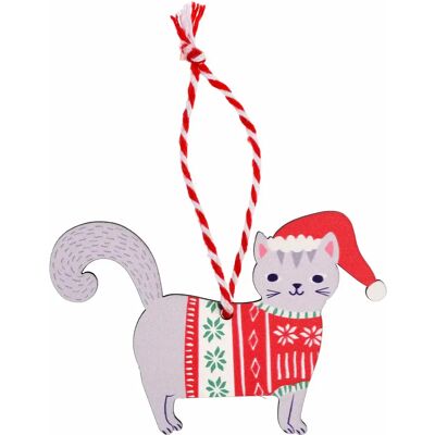 Décoration de noël chat Rex London Gris 6,5x9,5x0,3 cm - Publicité Décoration de noël chat Rex London Gris 6,5x9,5x0,3 cm - Publicité