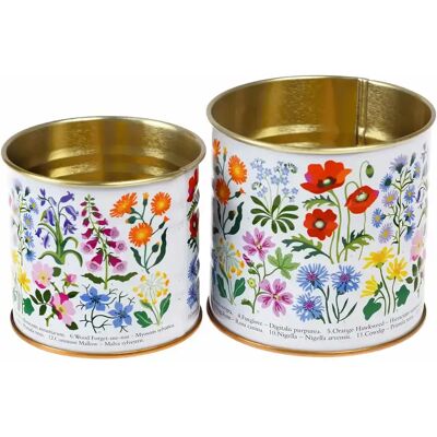 Boîte de rangement en métal Rex London Wild Flowers (x2) Blanc 8x7,5 cm - Publicité Boîte de rangement en métal Rex London Wild Flowers (x2) Blanc 8x7,5 cm - Publicité