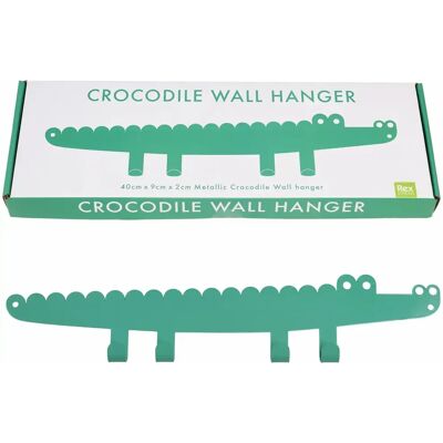 Patère murale en métal Rex London Crocodile Vert 2x40x9 cm - Publicité Patère murale en métal Rex London Crocodile Vert 2x40x9 cm - Publicité