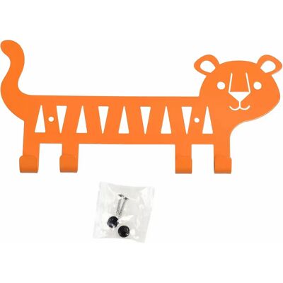 Patère murale en métal Rex London Tigre Orange 2x29,5x15 cm - Publicité Patère murale en métal Rex London Tigre Orange 2x29,5x15 cm - Publicité