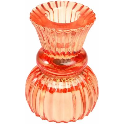 Bougeoir à double bout en verre Rex London Orange 5,8x5,8x7,9 cm - Publicité Bougeoir à double bout en verre Rex London Orange 5,8x5,8x7,9 cm - Publicité