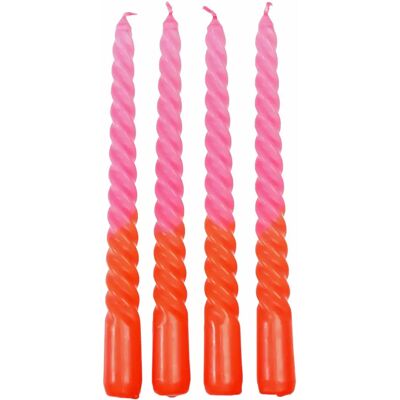 Bougies spirale Rex London Dip Dye (x4) Rose 2,3x2,3x21 cm - Publicité Bougies spirale Rex London Dip Dye (x4) Rose 2,3x2,3x21 cm - Publicité