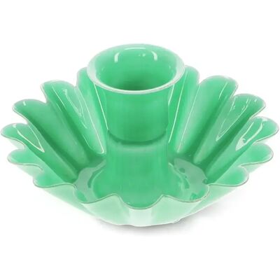 Bougeoir fleur en coupe en émail Rex London Vert 9,3x9,3x2,5 cm - Publicité Bougeoir fleur en coupe en émail Rex London Vert 9,3x9,3x2,5 cm - Publicité