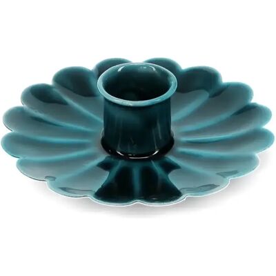 Bougeoir fleur plat en émail Rex London Bleu 9,3x9,3x2,5 cm - Publicité Bougeoir fleur plat en émail Rex London Bleu 9,3x9,3x2,5 cm - Publicité