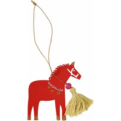 Décoration de noël cheval en bois Rex London Rouge 1x9,5x15,4 cm - Publicité Décoration de noël cheval en bois Rex London Rouge 1x9,5x15,4 cm - Publicité