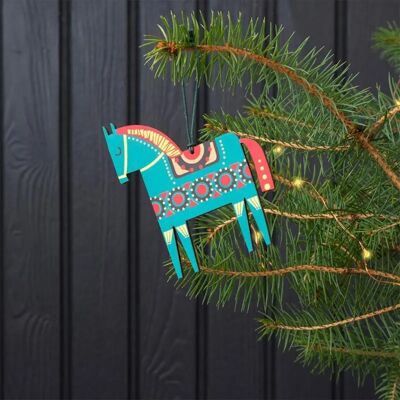 Décoration de noël cheval en bois Rex London Vert 8,8x0,4x18 cm - Publicité Décoration de noël cheval en bois Rex London Vert 8,8x0,4x18 cm - Publicité