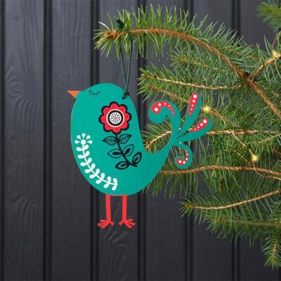 Décoration de noël oiseau en bois Rex London Vert 11,4x0,4x21,5 cm - Publicité Décoration de noël oiseau en bois Rex London Vert 11,4x0,4x21,5 cm - Publicité