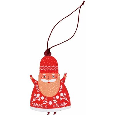 Décoration père noël en bois Rex London Rouge 0,4x6,8x22,3 cm - Publicité Décoration père noël en bois Rex London Rouge 0,4x6,8x22,3 cm - Publicité