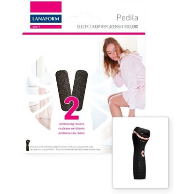 Lot de 2 rollers Lanaform Pedila Noir TU - Publicité Lot de 2 rollers Lanaform Pedila Noir TU - Publicité