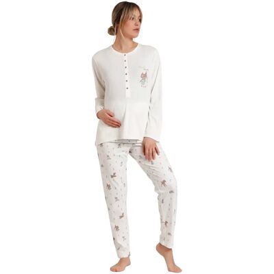 Pyjama manches longues femme Disney Maternity Bambi You are so Loved Blanc S - Publicité Pyjama manches longues femme Disney Maternity Bambi You are so Loved Blanc S - Publicité