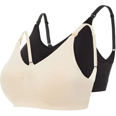 Soutien-gorge d'allaitement sans armatures femme Mamalicious Ilja (x2) Noir S/M - Publicité Soutien-gorge d'allaitement sans armatures femme Mamalicious Ilja (x2) Noir S/M - Publicité