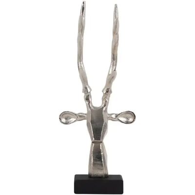 Statuette tête de renne Present Time Argenté 6,5x34 cm - Publicité Statuette tête de renne Present Time Argenté 6,5x34 cm - Publicité