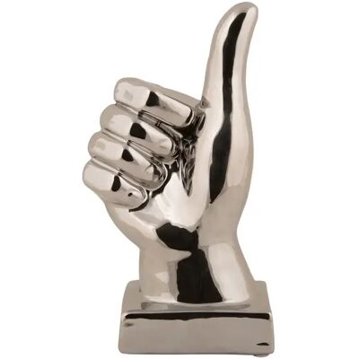 Statuette Present Time Okay Argenté 8x20,8 cm - Publicité Statuette Present Time Okay Argenté 8x20,8 cm - Publicité