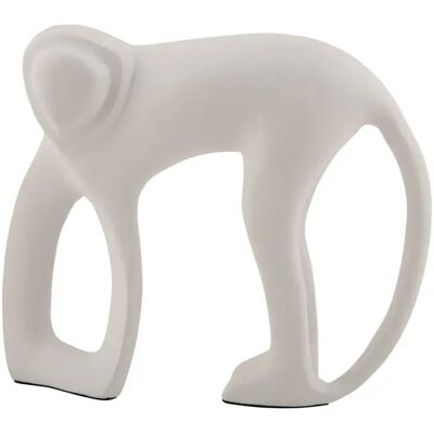 Statuette Present Time Monkey Blanc 5x15 cm - Publicité Statuette Present Time Monkey Blanc 5x15 cm - Publicité