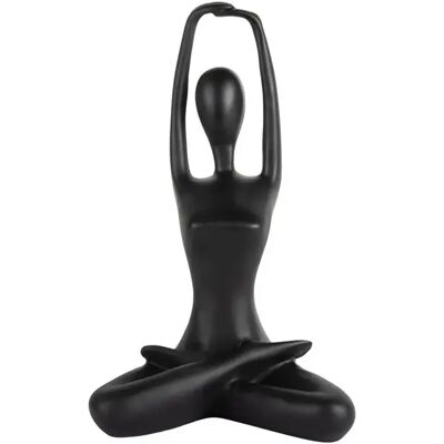 Statuette Present Time Stretched Lotus Noir 12x23,5 cm - Publicité Statuette Present Time Stretched Lotus Noir 12x23,5 cm - Publicité