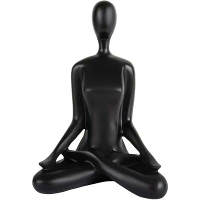 Statuette Present Time Open Lotus Noir 11x21 cm - Publicité Statuette Present Time Open Lotus Noir 11x21 cm - Publicité