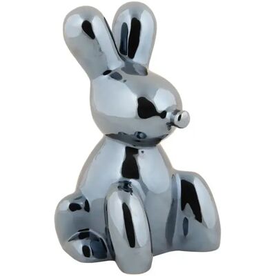 Statuette Present Time Balloon Bunny Noir 9x15 cm - Publicité Statuette Present Time Balloon Bunny Noir 9x15 cm - Publicité