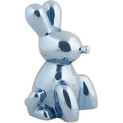 Statuette Present Time Balloon Bunny Bleu 9x15 cm - Publicité Statuette Present Time Balloon Bunny Bleu 9x15 cm - Publicité