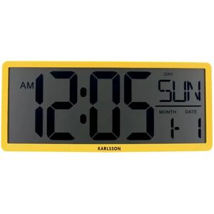 Horloge murale LCD Karlsson Retro Jaune 34,8x14,8x2,7 cm - Publicité Horloge murale LCD Karlsson Retro Jaune 34,8x14,8x2,7 cm - Publicité