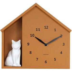 Horloge murale Karlsson Sitting Cat Jaune 24,9x27x9x24,9 cm - Publicité Horloge murale Karlsson Sitting Cat Jaune 24,9x27x9x24,9 cm - Publicité