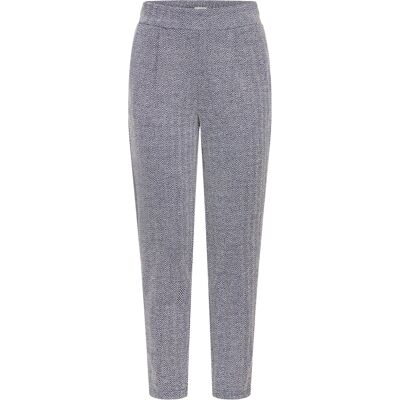 Pantalon femme Ichi Kate Jacquard 8 Bleu 2XL - Publicité Pantalon femme Ichi Kate Jacquard 8 Bleu 2XL - Publicité