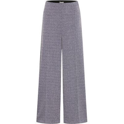 Pantalon femme Ichi Kate Jacquard 9 Bleu XL - Publicité Pantalon femme Ichi Kate Jacquard 9 Bleu XL - Publicité