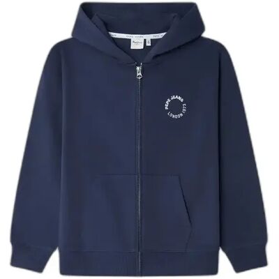 Sweatshirt à capuche zippé enfant Pepe Jeans Yael Bleu 8 ans - Publicité Sweatshirt à capuche zippé enfant Pepe Jeans Yael Bleu 8 ans - Publicité