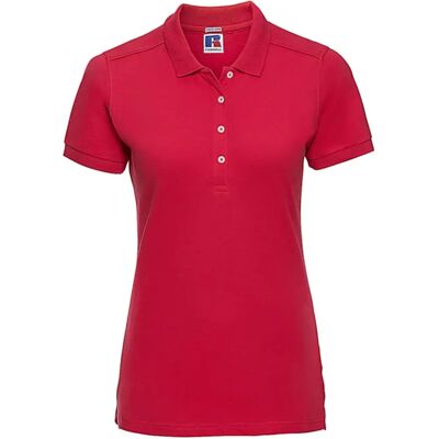 Polo femme Russell Athletic Fitted Stretch Rouge XL - Publicité Polo femme Russell Athletic Fitted Stretch Rouge XL - Publicité