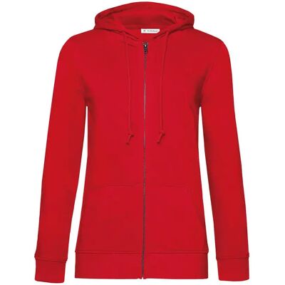 Sweatshirt à capuche zippé femme B&C Organic Rouge 2XL - Publicité Sweatshirt à capuche zippé femme B&C Organic Rouge 2XL - Publicité