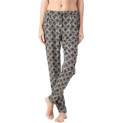 Pantalon en tissu imprimé femme Conte Elegant Chantal Noir XS (164 cm) - Publicité Pantalon en tissu imprimé femme Conte Elegant Chantal Noir XS (164 cm) - Publicité