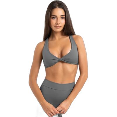 Brassière femme Gym Glamour Twist Glow Gris S - Publicité Brassière femme Gym Glamour Twist Glow Gris S - Publicité