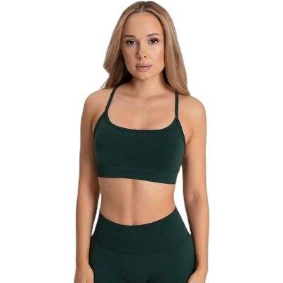 Brassière femme Gym Glamour Vert S - Publicité Brassière femme Gym Glamour Vert S - Publicité