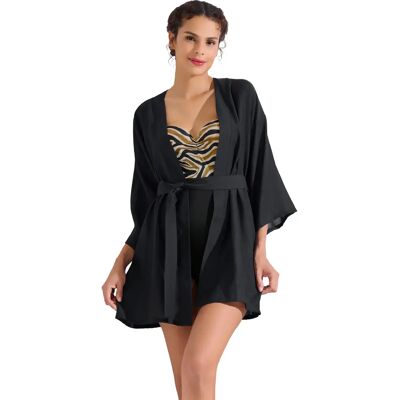 Caftan de plage femme Lisca Tanzania Noir XL/2XL - Publicité Caftan de plage femme Lisca Tanzania Noir XL/2XL - Publicité