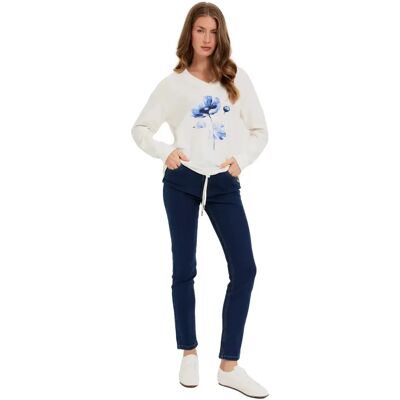 Sweatshirt femme Moodo Z-BL-4815 Blanc 2XL - Publicité Sweatshirt femme Moodo Z-BL-4815 Blanc 2XL - Publicité