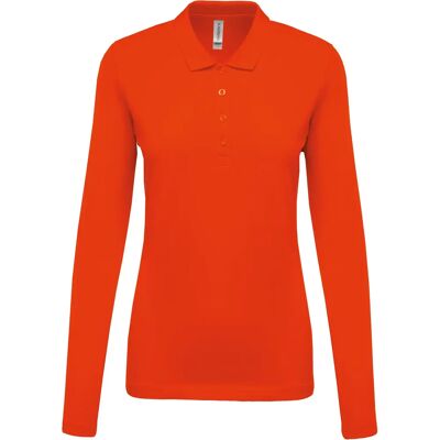 Polo en coton orange Kariban - Manches longues - 2XL - Publicité Polo en coton orange Kariban - Manches longues - 2XL - Publicité