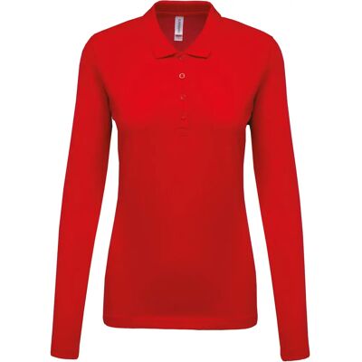 Kariban Polo Piqué Maniche Longue Femme - 2XL - Rouge - Publicité Kariban Polo Piqué Maniche Longue Femme - 2XL - Rouge - Publicité