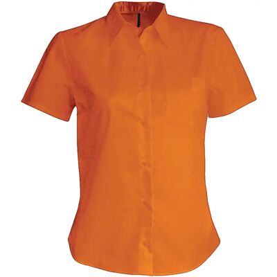 Chemise femme manches courtes Kariban Judith Orange M - Publicité Chemise femme manches courtes Kariban Judith Orange M - Publicité