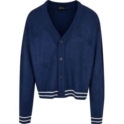 Cardigan Urban Classics Sporty Boxy Bleu 2XL - Publicité Cardigan Urban Classics Sporty Boxy Bleu 2XL - Publicité