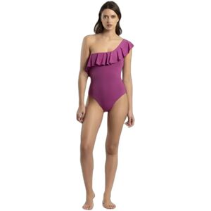 Maillot de bain 1 pièce volants latéraux femme Admas Violet 40 - Publicité Maillot de bain 1 pièce volants latéraux femme Admas Violet 40 - Publicité