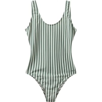 Maillot de bain 1 pièce femme H2O Stripe Vert S - Publicité Maillot de bain 1 pièce femme H2O Stripe Vert S - Publicité