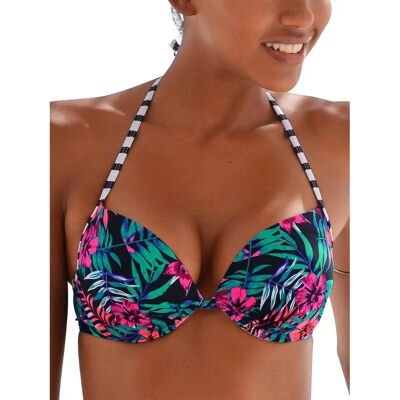 Haut de maillot de bain push-up femme Lascana Summer Multicolore 42A - Publicité Haut de maillot de bain push-up femme Lascana Summer Multicolore 42A - Publicité