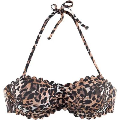 Haut de maillot de bain bandeau armaturé femme Lascana Lexa Marron 42B - Publicité Haut de maillot de bain bandeau armaturé femme Lascana Lexa Marron 42B - Publicité