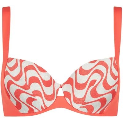 Haut de maillot de bain armaturé femme Lisca Multipositions Iceland Orange 42B - Publicité Haut de maillot de bain armaturé femme Lisca Multipositions Iceland Orange 42B - Publicité