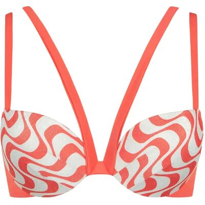 Haut de maillot de bain push-up multipositions femme Lisca Iceland Orange 42B - Publicité Haut de maillot de bain push-up multipositions femme Lisca Iceland Orange 42B - Publicité